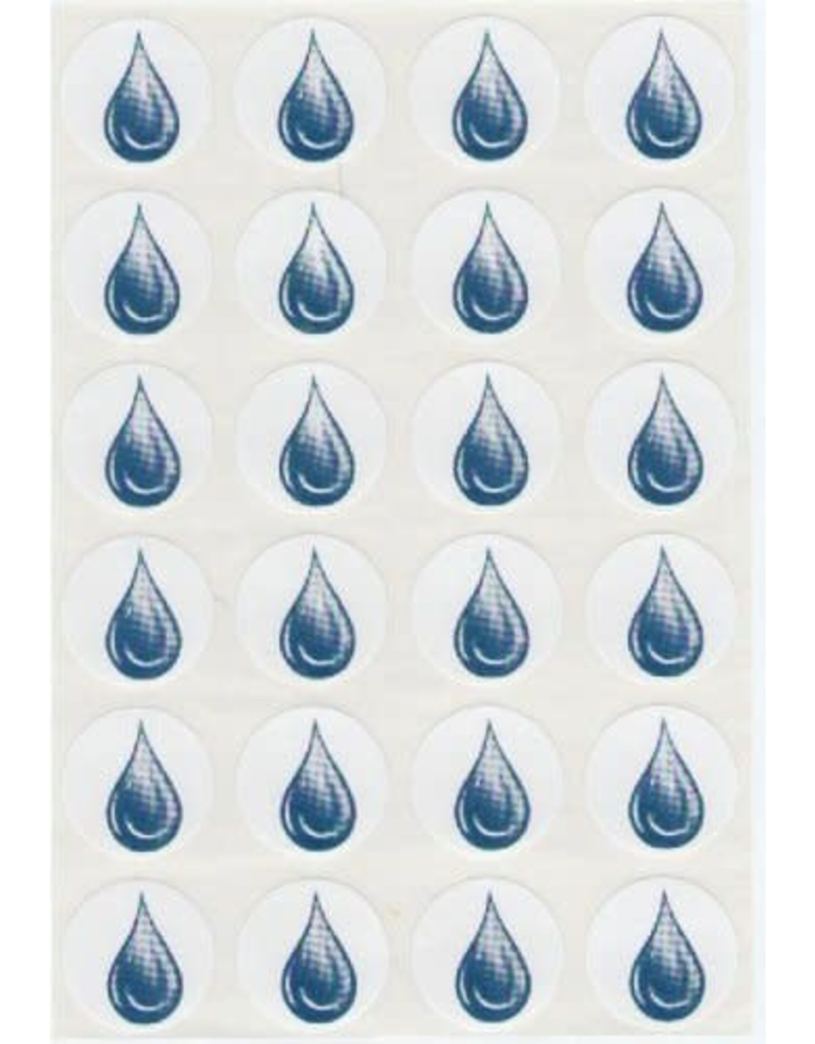STICKERS: LARGE RAINDROP -  4 ACROSS -  10 SHEETS