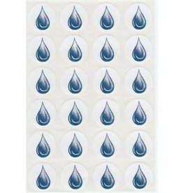 STICKERS: LARGE RAINDROP -  4 ACROSS -  10 SHEETS
