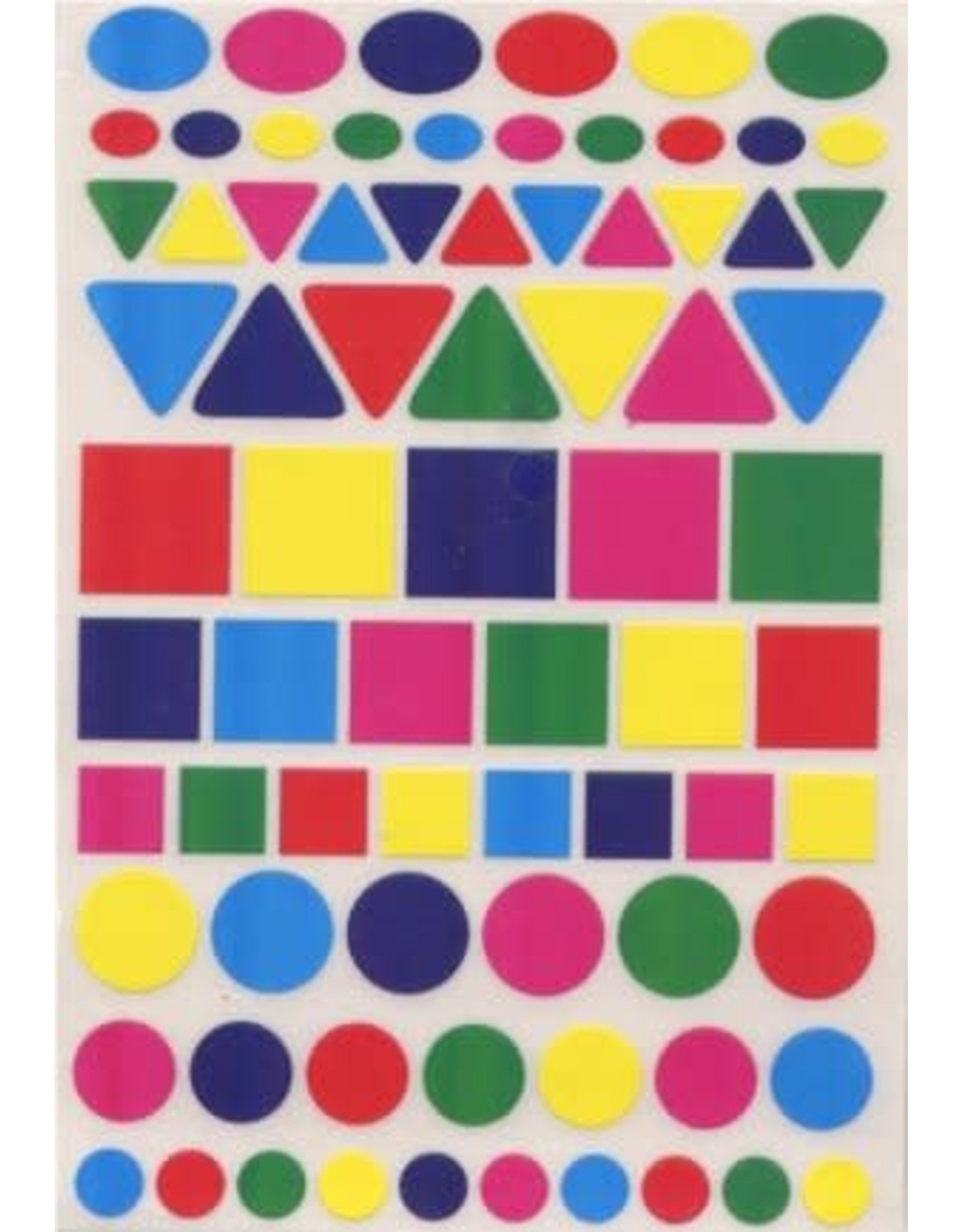 COLOR CODING STICKERS: SMALL ASSORTED SHAPES  - 25 SHEETS