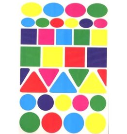 COLOR CODING STICKER: LARGE SHAPES ASSORTED COLORS - 25 SHEETS