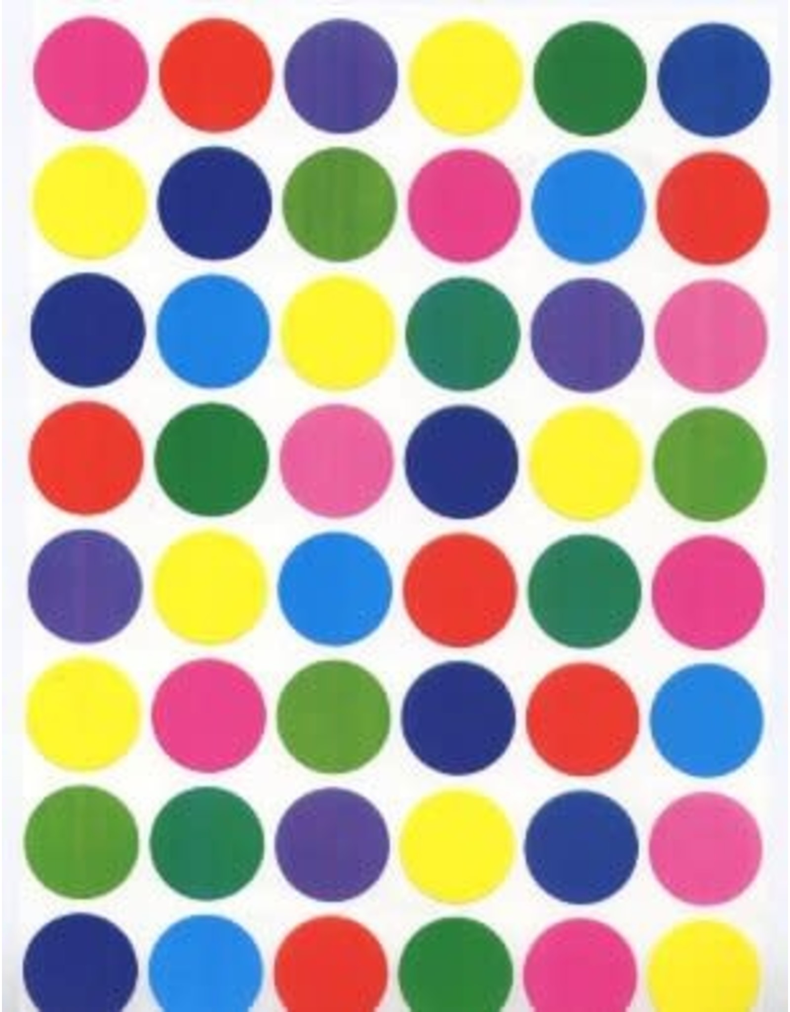 COLOR CODING STICKER:  ASSORTED COLORS 17mm  25 SHEETS