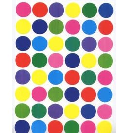 COLOR CODING STICKER:  ASSORTED COLORS 3/4"  25 SHEETS