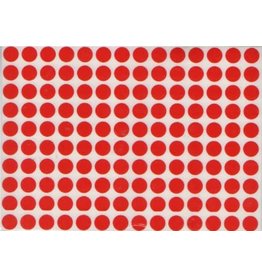 COLOR CODING STICKER:  1/4"  ROUND RED 32 SHEETS