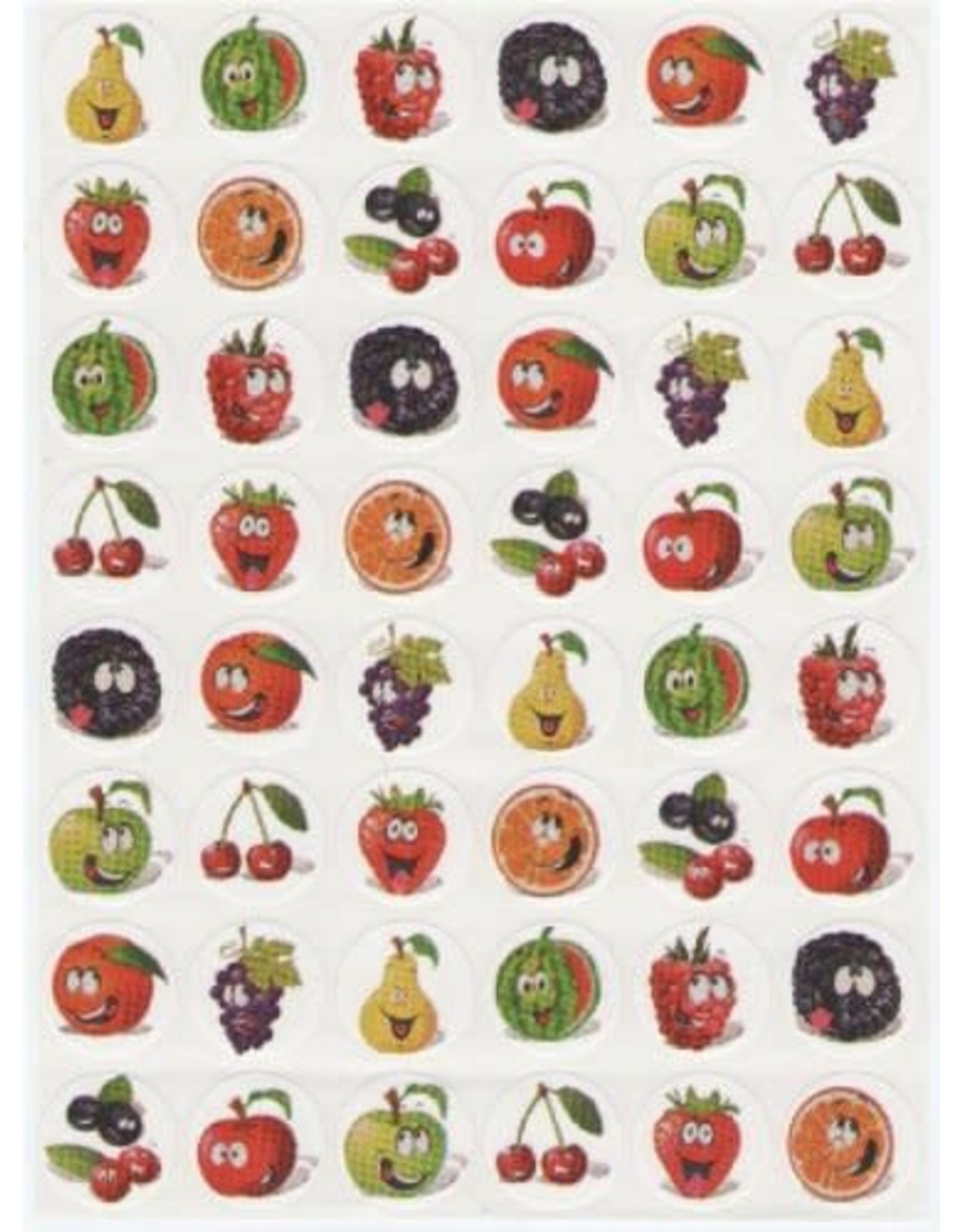 STICKERS: SMILEY FRUIT 10 SHEETS