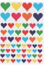 STICKERS: HEARTS ASSORTED SIZE 10 SHEETS