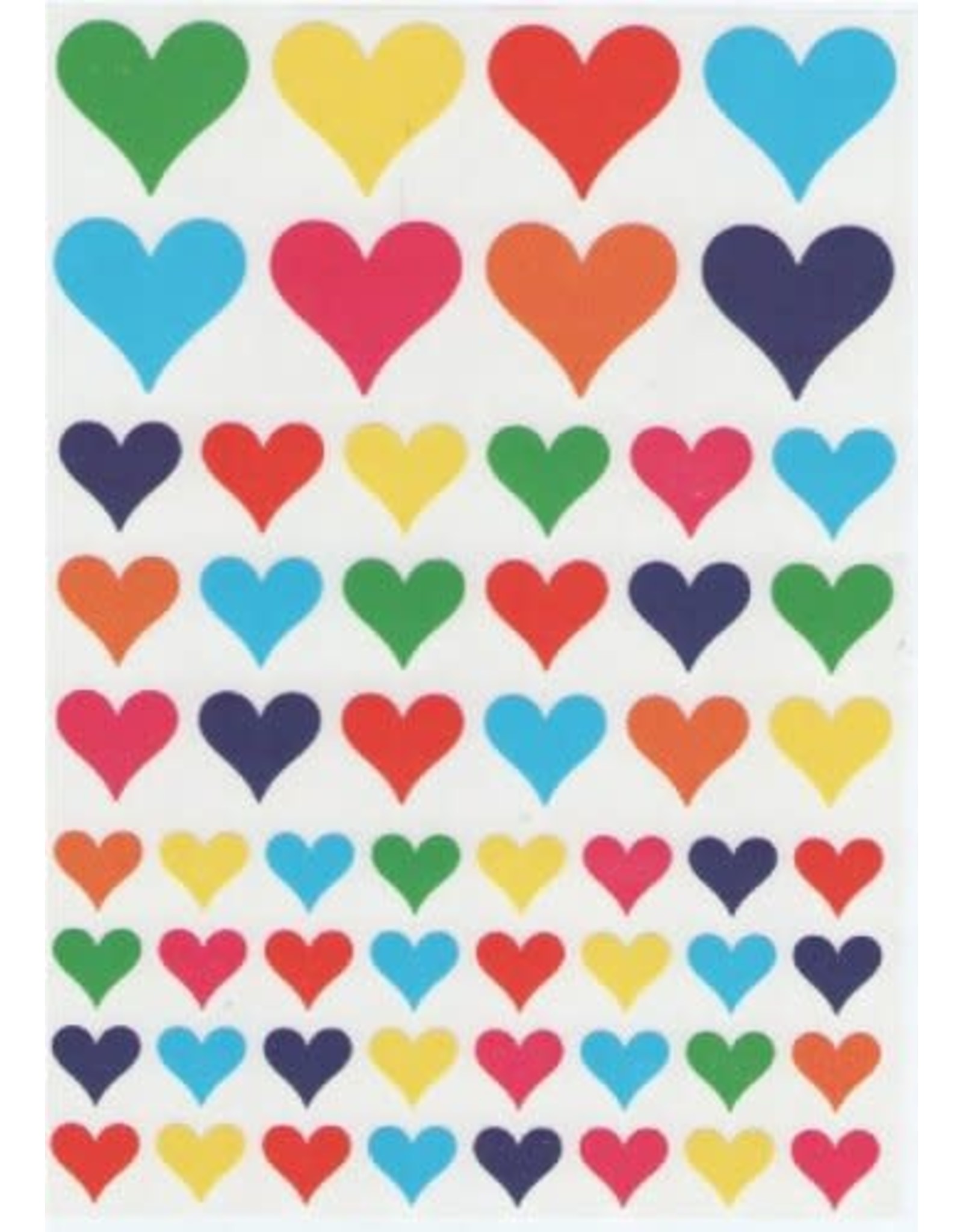 STICKERS: HEARTS ASSORTED SIZE 10 SHEETS