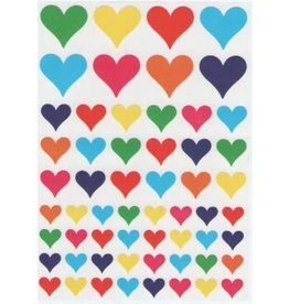 STICKERS: HEARTS ASSORTED SIZE 10 SHEETS