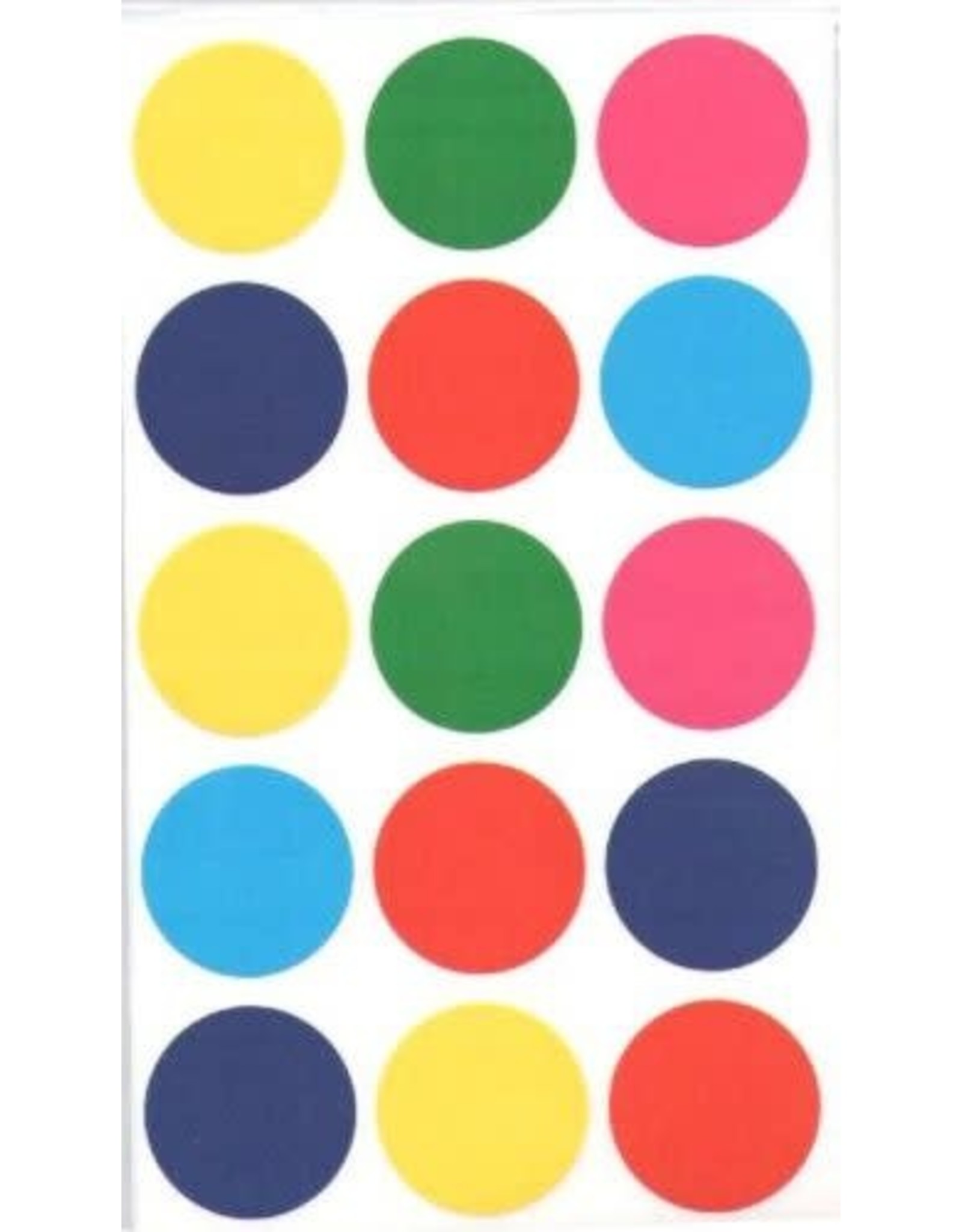 COLOR CODING STICKER: ASSORTED COLORS 1.25" CIRCLE - 25 SHEETS