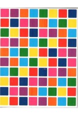 COLOR CODING STICKER:  1/2" SQUARE ASSSORTED COLORS 25 SHEETS