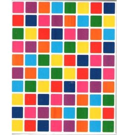COLOR CODING STICKER:  1/2" SQUARE ASSSORTED COLORS 25 SHEETS