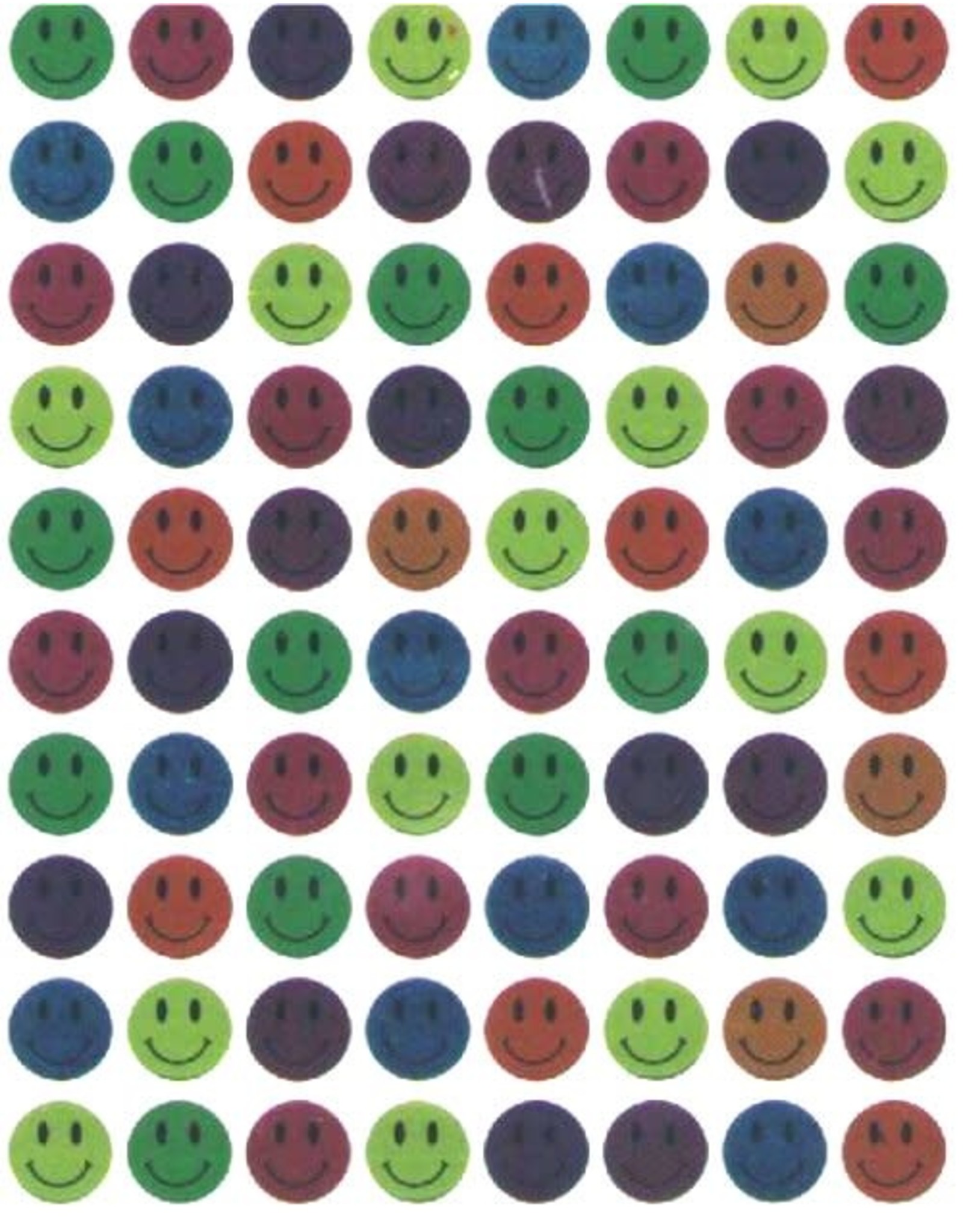 STICKERS: MINI DOTS, SMILE METALLIC 10 SHEETS