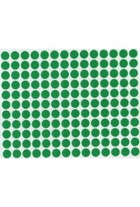 COLOR CODING STICKER : 1/4" , ROUND GREEN 32  SHEETS