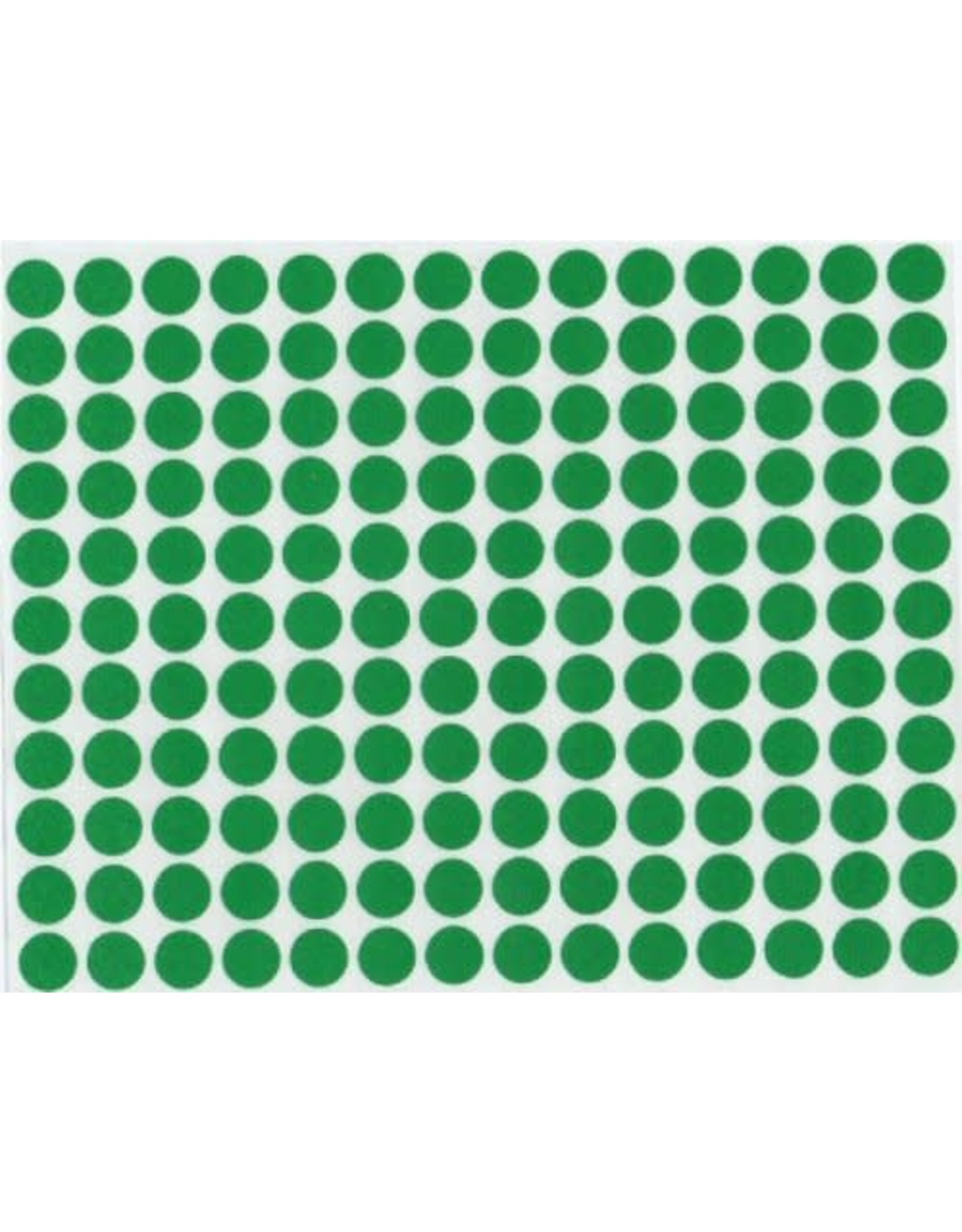 COLOR CODING STICKER : 3/8" , ROUND GREEN 32  SHEETS