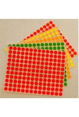 CODING DOT STICKER : 3/8” NEON 32 ASSORTED COLOR SHEETS