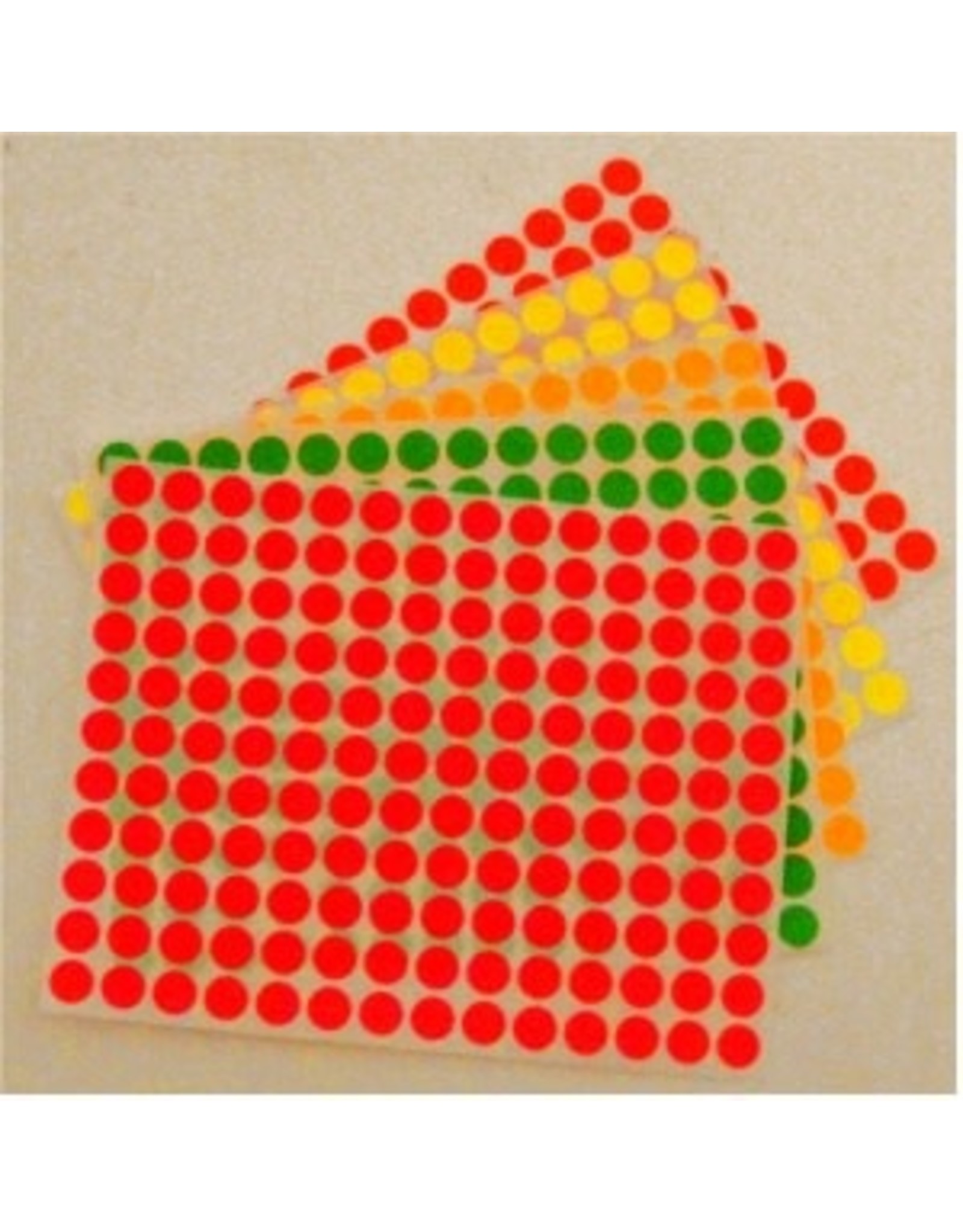 CODING DOT STICKER : 3/8” NEON 32 ASSORTED COLOR SHEETS
