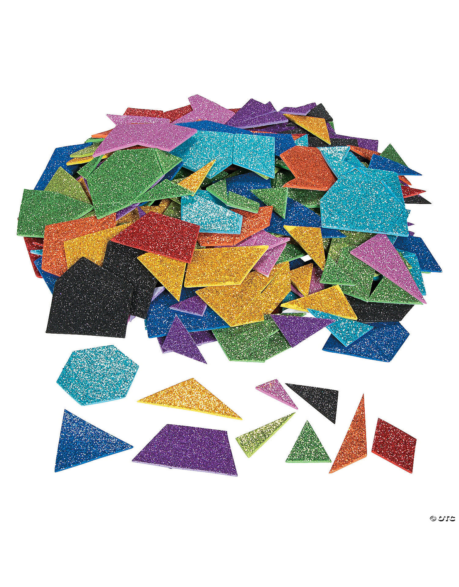 GLITTER FOAM SELF ADHESIVE SHAPES-1200PC