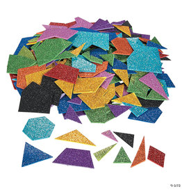 GLITTER FOAM SELF ADHESIVE SHAPES-1200PC