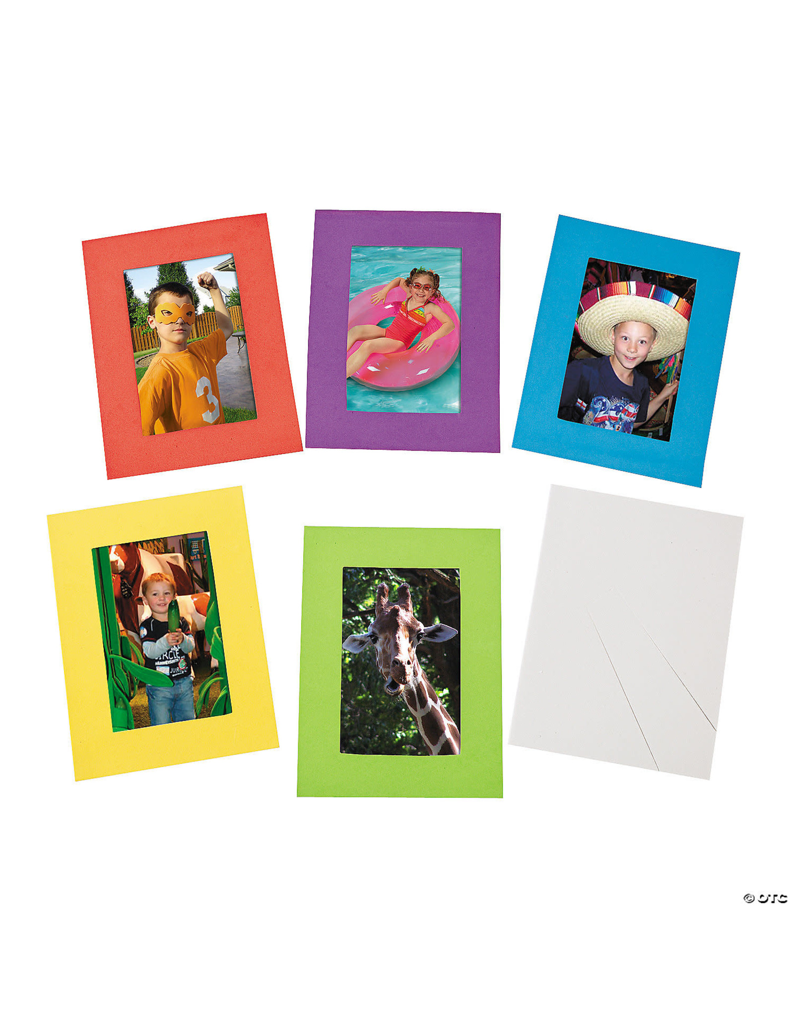 BRIGHT FOAM PICTURE FRAMES 12PC 8X6