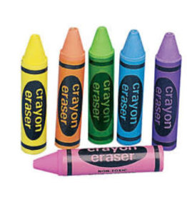ERASER -  CRAYONS 36 PACK
