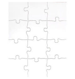 COMPOZ-A-PUZZLE PUZZLE BLANK -  8.5''X11'' 12PC 24PUZZLES