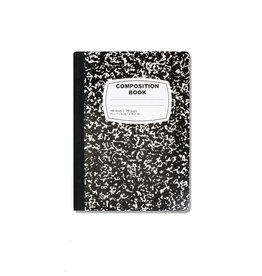 BLACK AND WHITE  COMPOSITION BOOK WIDE RULED  100 SHEETS