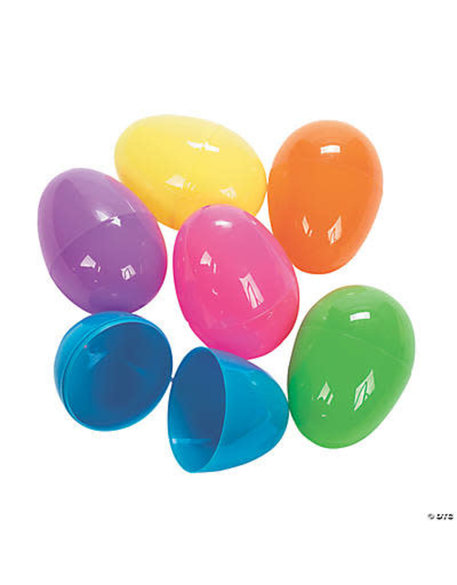 EGGS PLASTIC BRIGHT JUMBO 3" 12 PACK