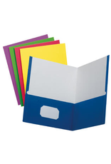 2 POCKET PAPER FOLDER OXFORD ASSORTED COLORS