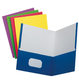 2 POCKET PAPER FOLDER OXFORD ASSORTED COLORS