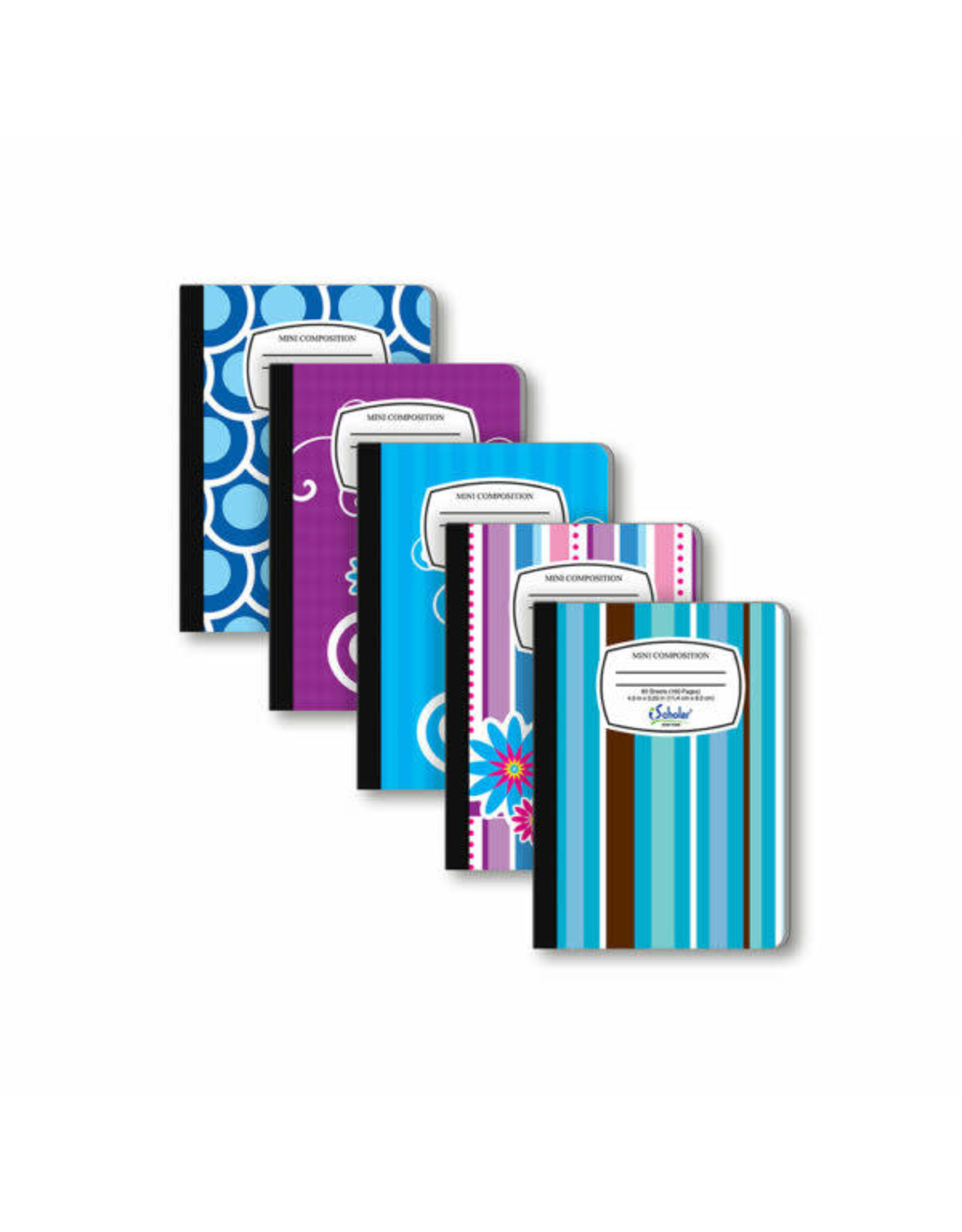 MINI COMPOSITION NOTEBOOK  FASHION COVER  4.5″ x 3.25″ - 80 SHEETS