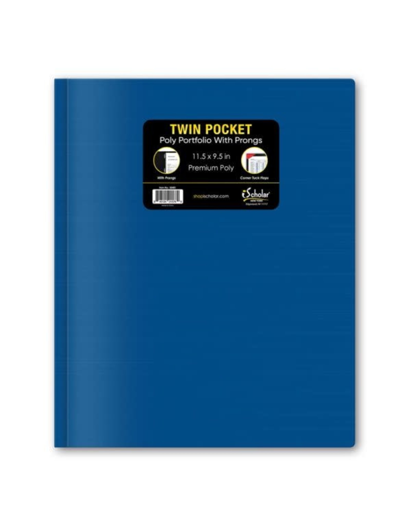 TWIN POCKET POLY PORTFOLIO W PRONGS