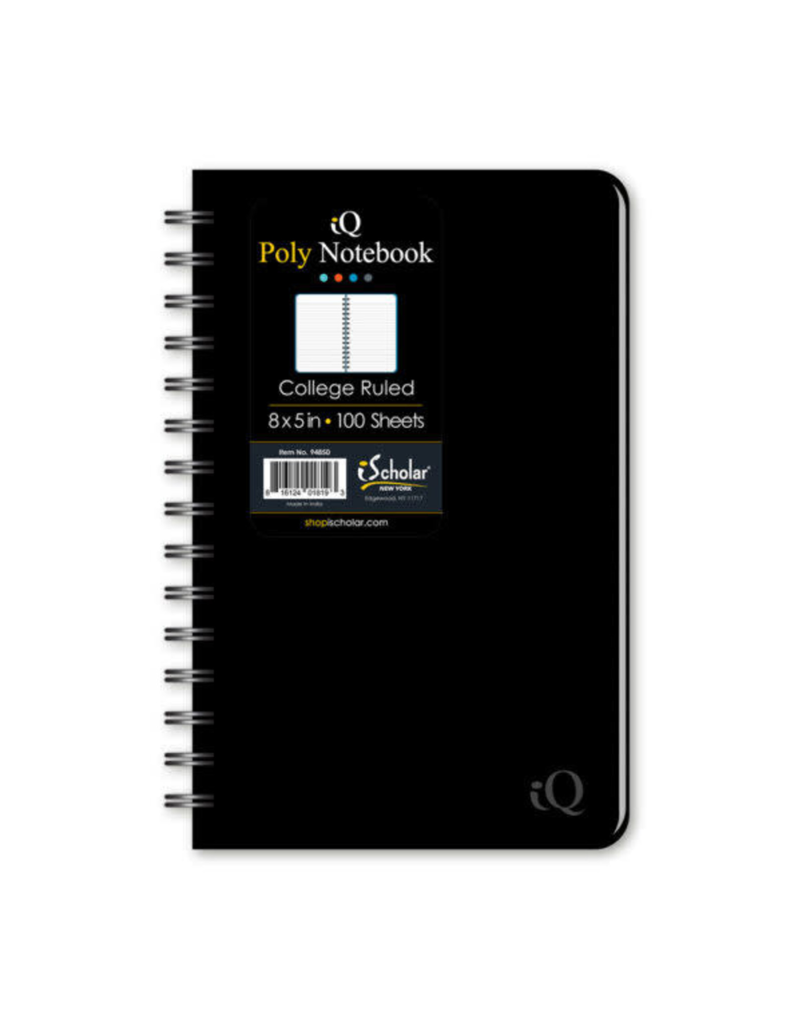 POLY MEMO BOOK  8"x5" DOUBLE SIDE WIRE 100 SHEETS