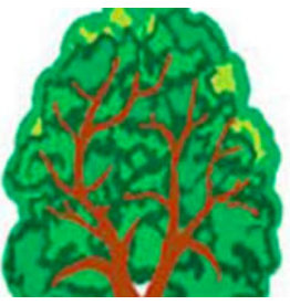 CUT-OUTS: TREE LARGE 7 x 5½''  20PCS