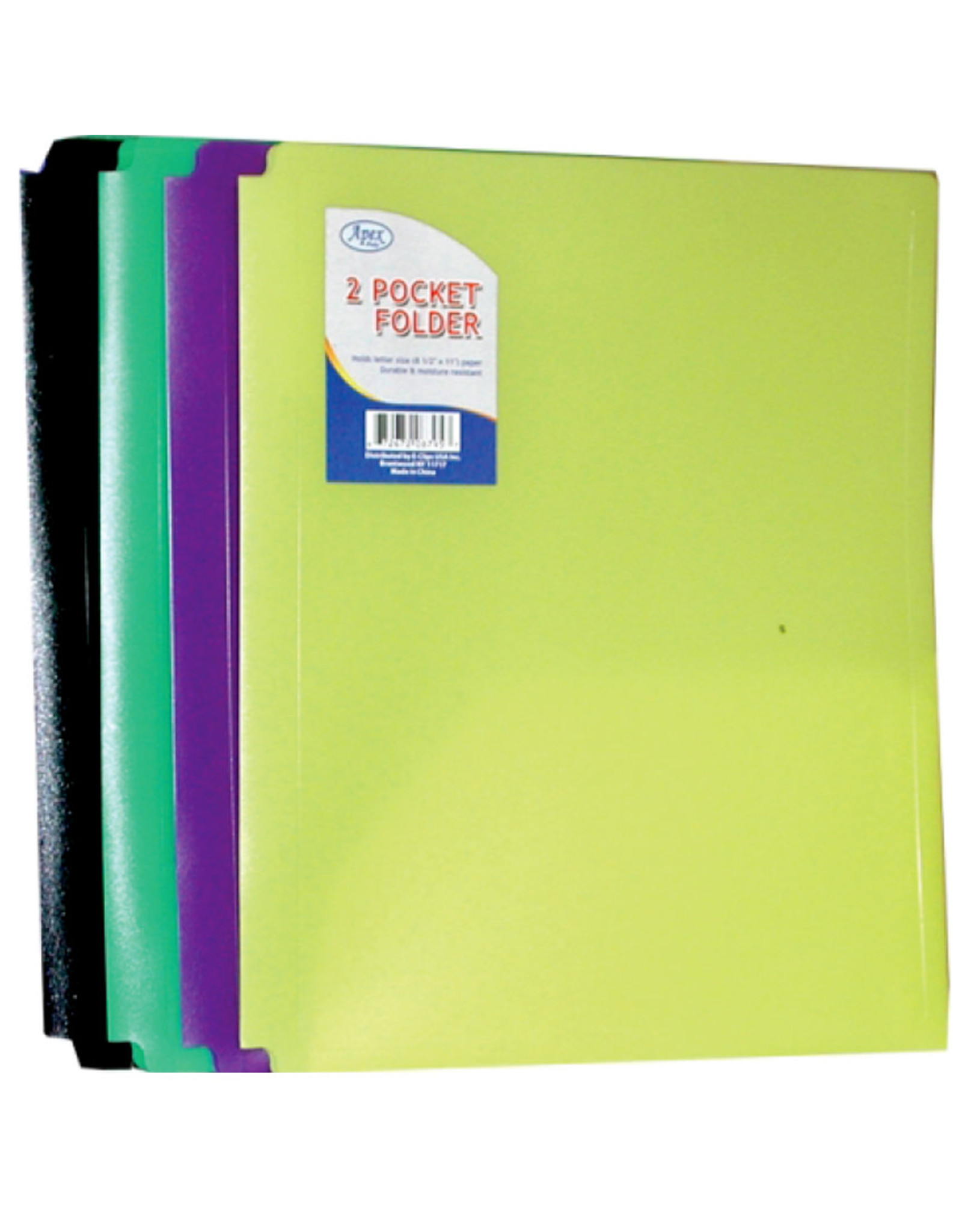 Neon Poly 2 Pocket 3 Hole Folder