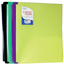 Neon Poly 2 Pocket 3 Hole Folder
