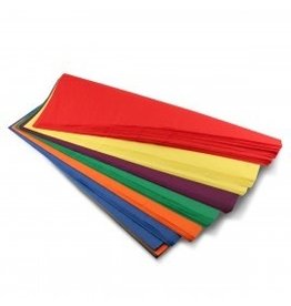 TISSUE PAPER: 20"X30" ASSORTED COLORS 24 SHEET