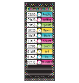 14 POCKET DAILY SCHEDULE POCKET CHART: CHALKBOARD BRIGHTS