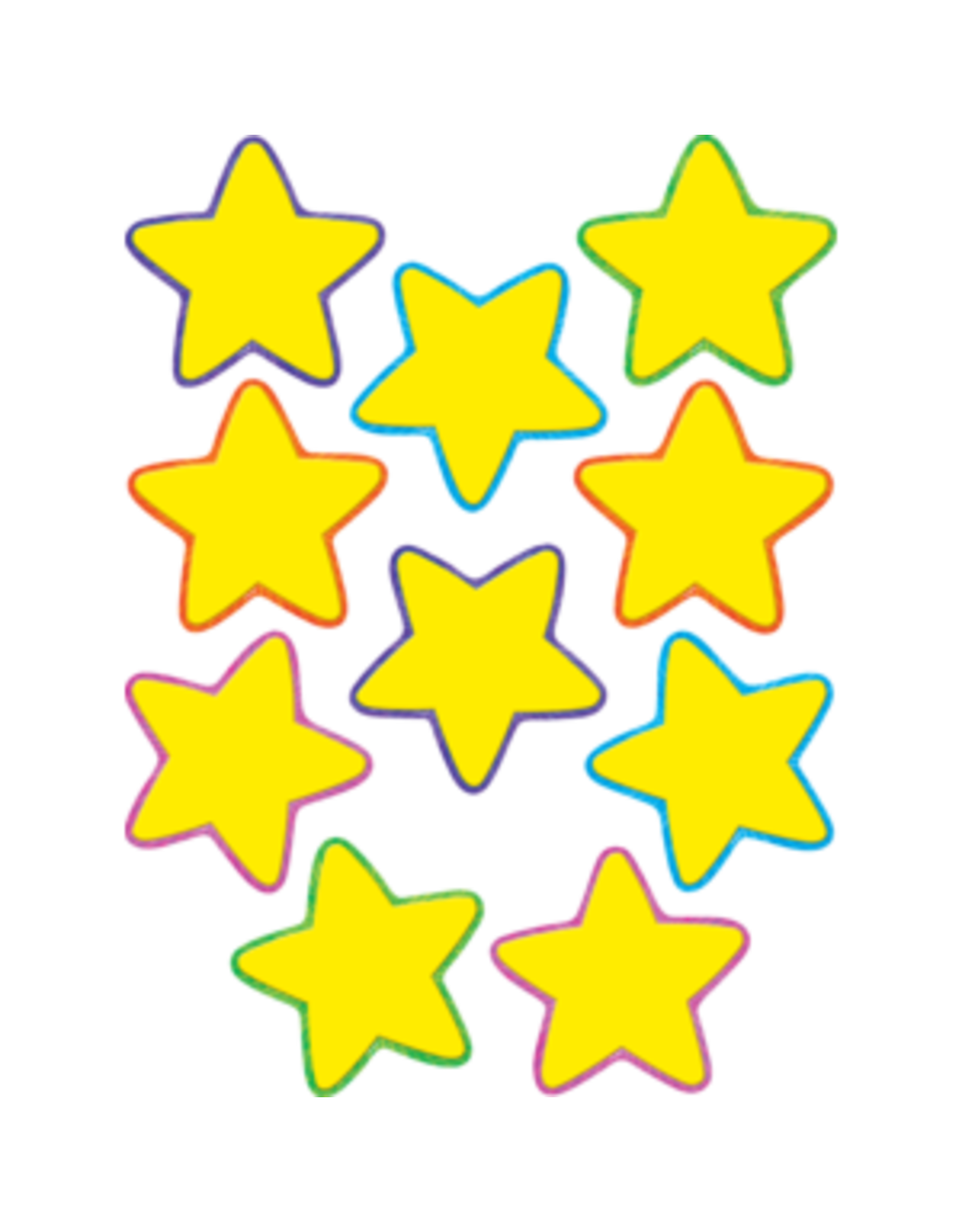 CUT OUTS: YELLOW STARS 6"  30 PACK