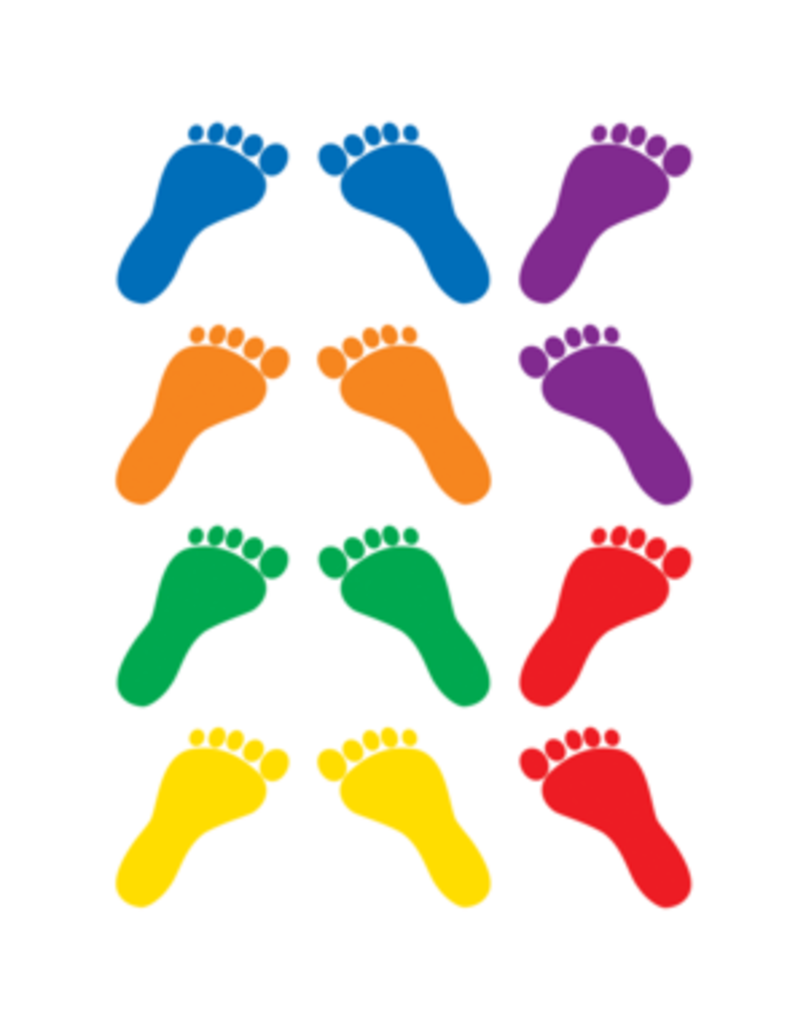 CUT-OUTS: FOOTPRINTS 2.5" 36 PACK