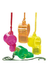 WHISTLES - TRANSPARENT Pkg/12pcs