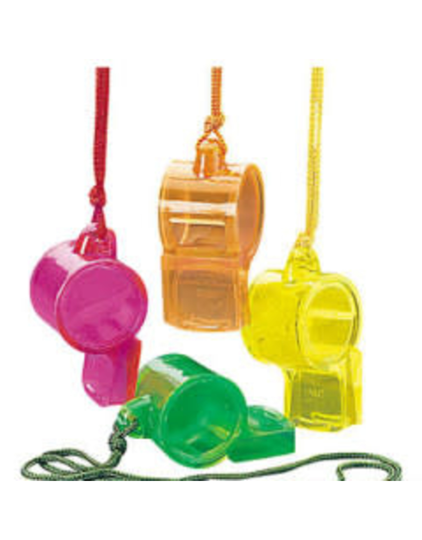 WHISTLES - TRANSPARENT Pkg/12pcs