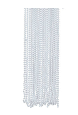 GLOSSY WHITE BEAD NECKLACE PKG/12