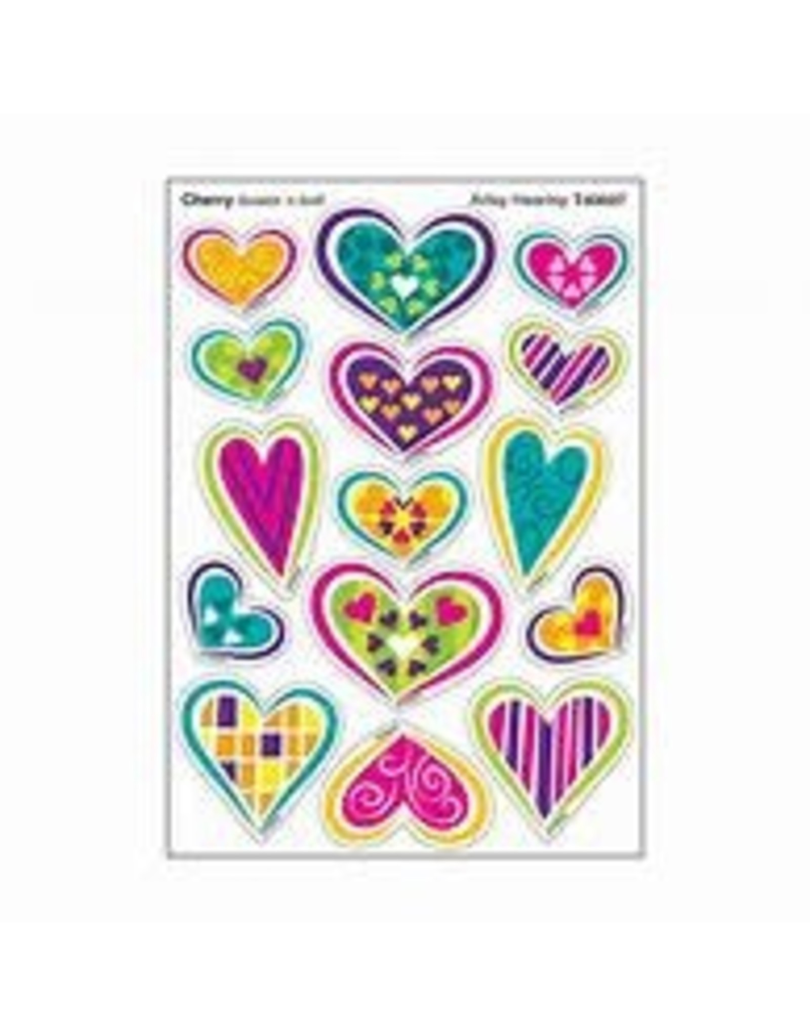 SCENTED STICKER: ARTSY HEARTSY  CHERRY - 4 SHEETS