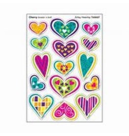 SCENTED STICKER: ARTSY HEARTSY  CHERRY - 4 SHEETS