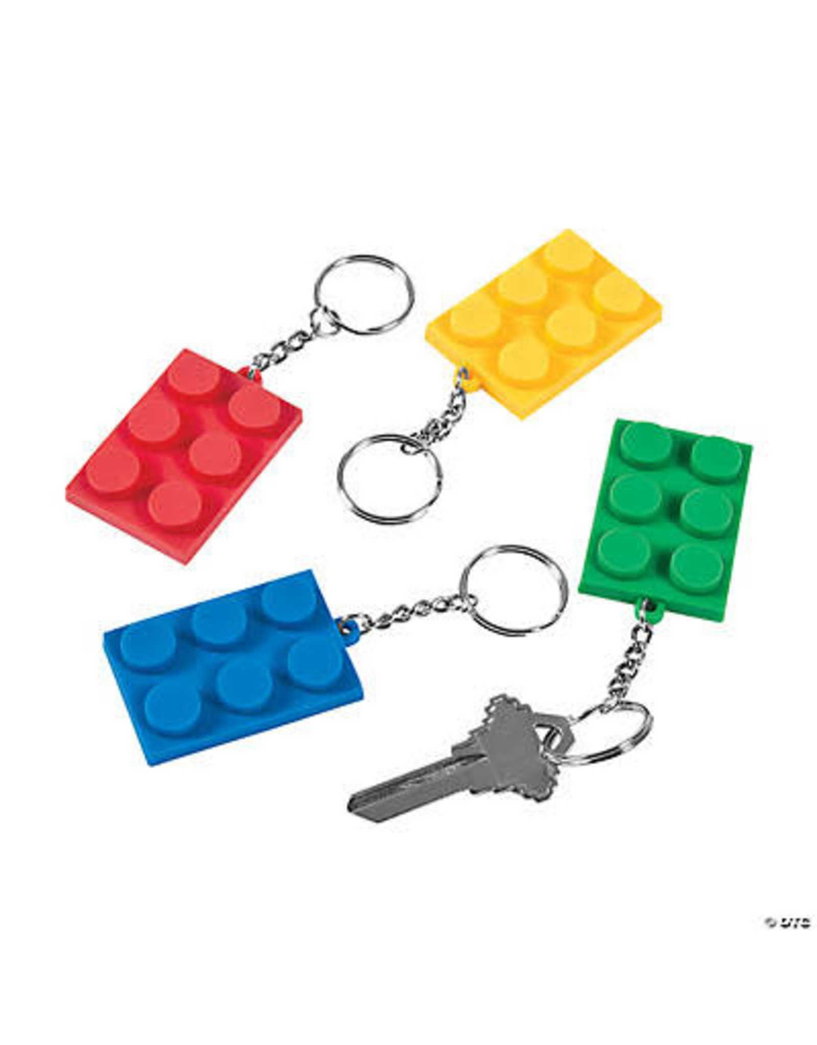 BRICK LEGO COLORFUL KEYCHAINS PKG/12