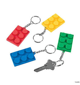 BRICK LEGO COLORFUL KEYCHAINS PKG/12