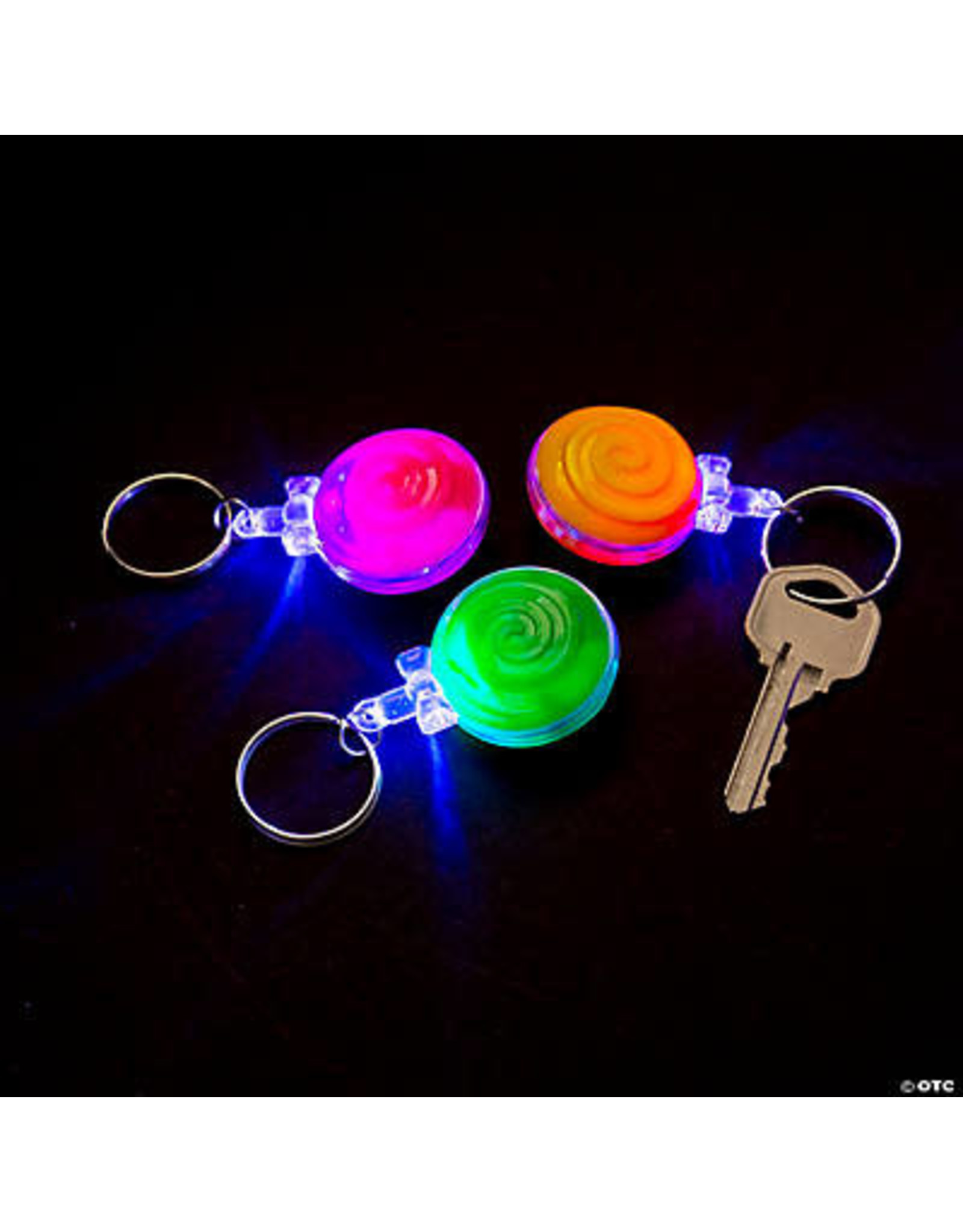LIGHT-UP LOLLIPOP KEYCHAINS PKG/12