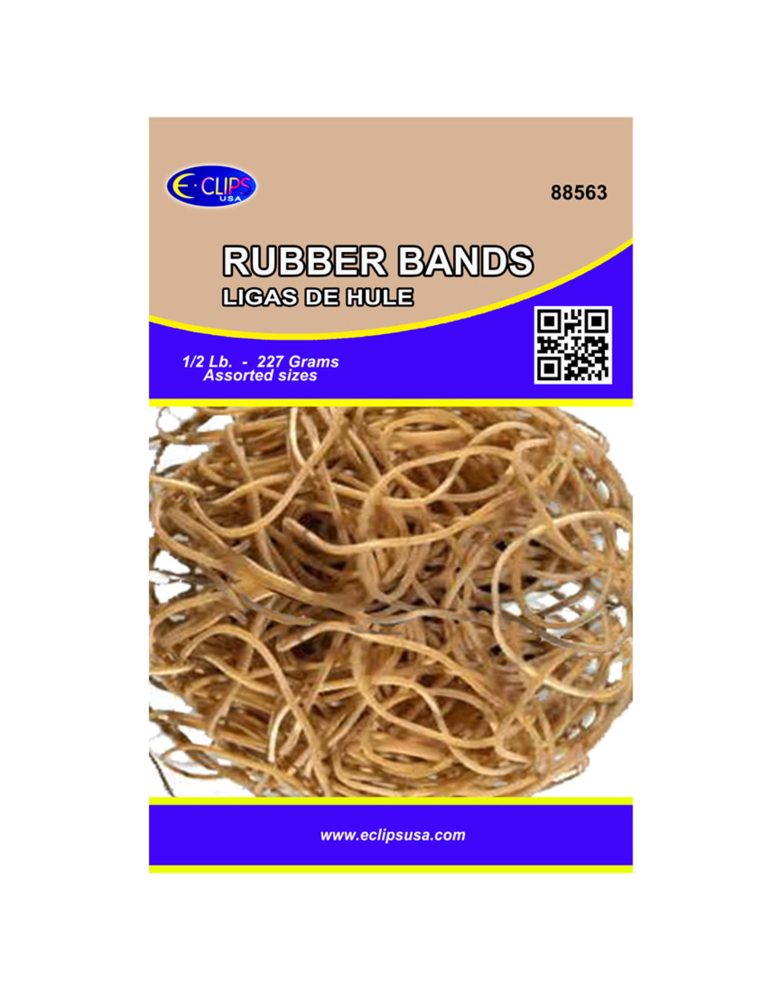 RUBBER BANDS  ASSORTED SIZES 1/2LB