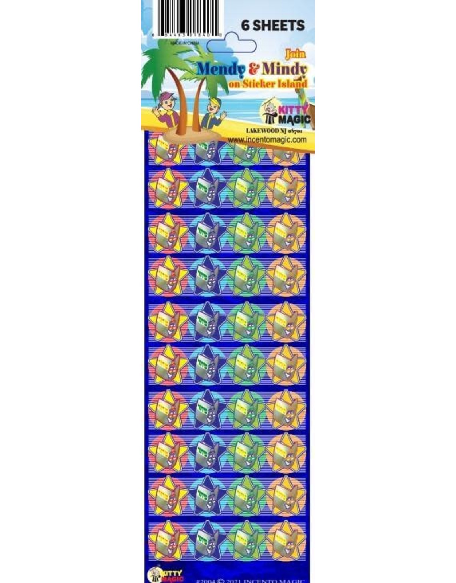 incento magic STICKERS: SIDDUR CIRCLE STAR - 6 SHEET