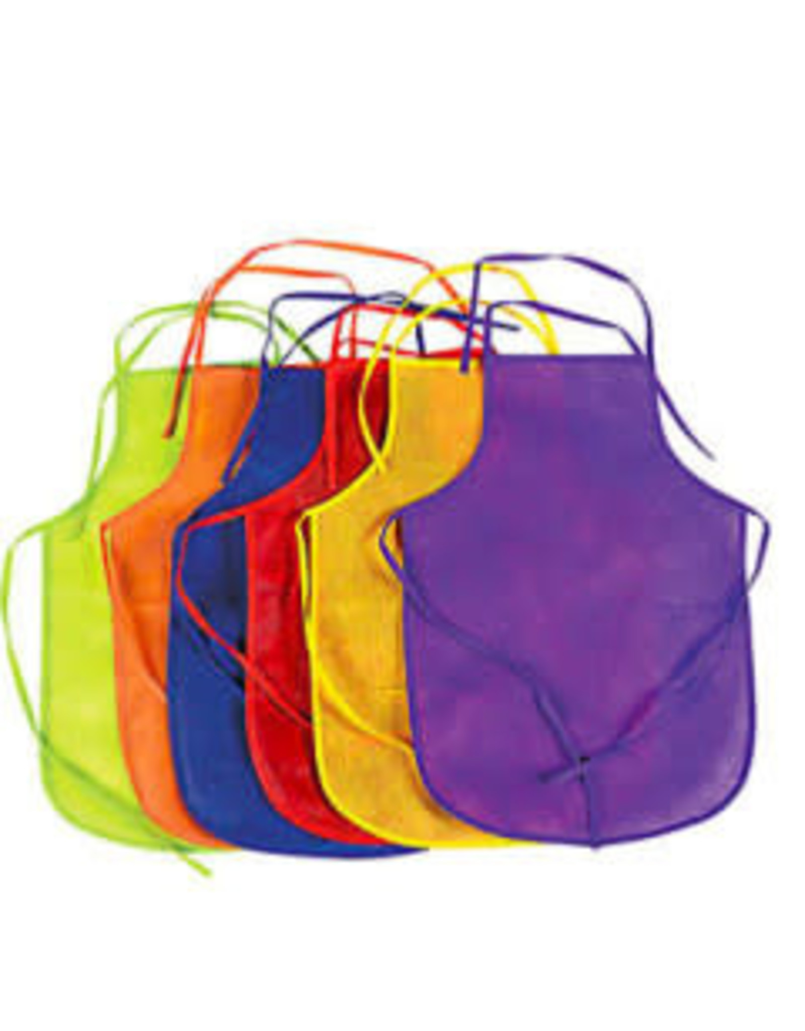 CHILD'S APRON - POLY NON WOVEN ASST COLORS 13"X19" - 12 PACK