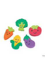 MINI VEGETABLE ERASERS - 300 PACK